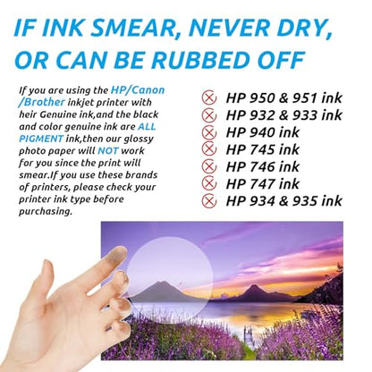 Uinkit Double Sided Glossy Photo Paper 8.5 x 11, 100 Sheets, 37 lb / 140gsm / 6.5mil, Thin Inkjet Paper for Dye Ink, Fast Dry for Brochures, Flyers, Menus, Chip Bags & Craft Prints - size: 8.5 x 11 x Glossy