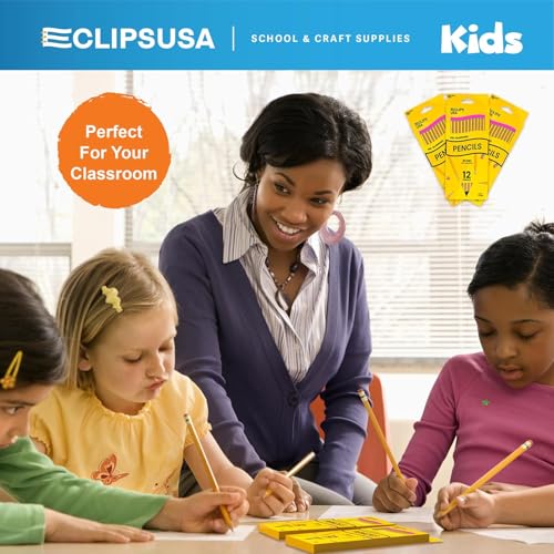 E-CLIPS USA Pre-Sharpened Pencils Bulk Pencil #2 School Supplies Bulk Number 2 pencils Office Supplies Bulk 12 Pencil Per Box (80 Pack) - style: 80 Pack