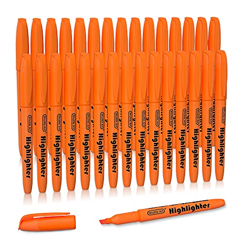 Shuttle Art Orange Highlighters, 30 Pack Highlighters Bright Colors, Chisel Tip Dry-Quickly Non-Toxic Highlighter markers for Adults Teachers Students Highlighting in the Home School Office - color: Orange