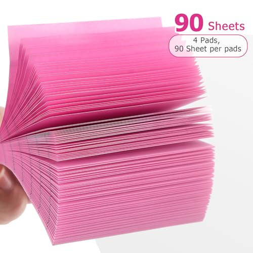 Lined Sticky Notes 3x3in, Self-Adhesive, 4 Pads, 90 Sheets/Pad, Pastel | Strong Self-Stick Adhesive, Sticks Securely and Peels Cleanly - color: Pastel