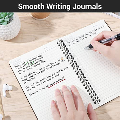 EUSOAR Hardcover Spiral Lined Notebook, A5 1pack 5.5"X8.3" 160 Pages College Ruled Travel Writing Notebooks Journal, Memo Notepad Sketchbook, Students Office Business Subject Diary Book Journal - color: Coffee, size: 1 Pack
