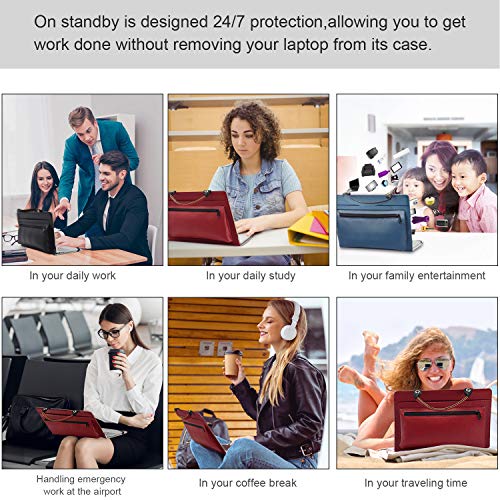 LiuShan 2-in-1 Protective Case + Portable Bag - 11.6" Chambebook Chromebook X360 11 Laptop Laptop Sleeve - Blue - color: Blue, size: 12.00 in X 8.19 in X 0.79 in