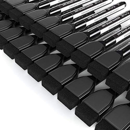 ARTEZA Black Dry Erase Markers with Erasers – Pack of 36 Magnetic Fine Tip Whiteboard Pens with Low-Odor Ink for Office & Home Use - size: 1 Count (Pack of 36)