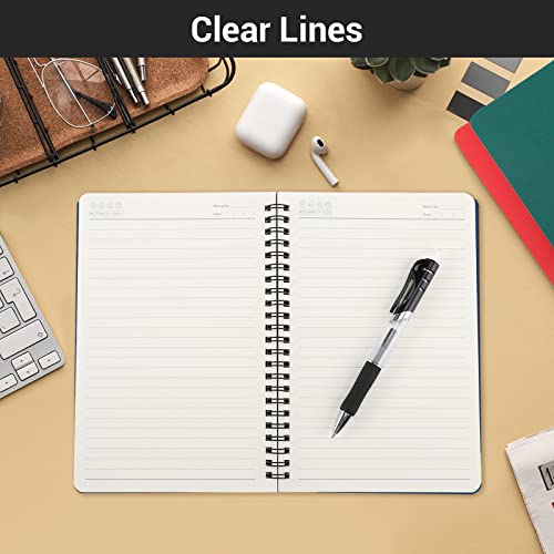 EUSOAR Spiral Lined Notebook, A5 3packs 5.5"X8.3" 120 Pages Lined Travel Writing Notebooks Journal, Memo Notepad Sketchbook, Students College Office Business Subject Diary Ruled Book Journal-3 Colors - color: Red, Green and Royal Blue, size: 3 Packs