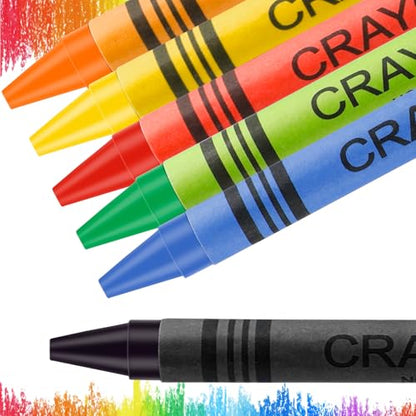 Jeffbaubl Bulk Crayons, 30 Boxes of 8-Pack Multicolor Crayons, Washable, Ideal for School, Party Favors
