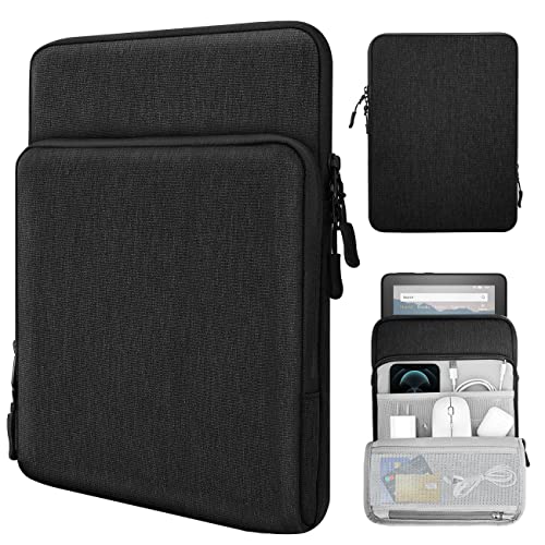 TiMOVO 8-9" Tablet Sleeve for iPad mini 7 A17 Pro, Black | Protective Pouch with Multiple Pockets, Fits iPad Mini 7 A17 Pro 2024, Mini 6/5/4/3/2/1, Galaxy Tab A7 Lite 8.7", Fire HD 8 - color: Black, size: 8-9 Inch