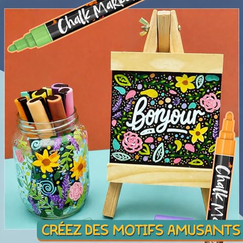 Chalkola Liquid Chalk Markers Erasable (30 Pack 6mm) Pastel + Neon Chalk Pens - Wet Wipe Washable Paint for Chalkboard Sign, Blackboards, Car Window, Glass, Bistro, Board, Mirror - 6mm Reversible Tip - style: Bold Tip - 6mm