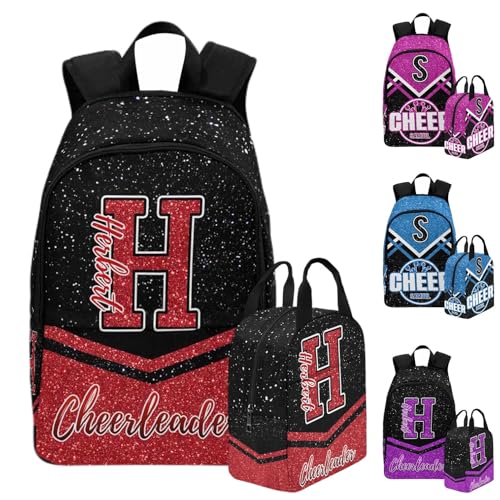 Personalized Backpack Cheerleader Colorful Travel Bookbag with Kid's Name Customize Lunch Tote Bag Tie Dye Bookbag for Kid Girl Boy Shoulder Bags for Daughter Son Back to School Birthday - color: Color 14