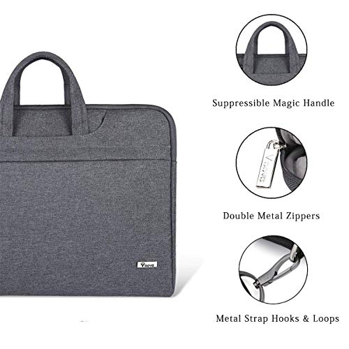Voova Laptop Bag 15.6 Inch, Waterproof Computer Sleeve Carrying Case with Shoulder Straps & Handle Compatible with Macbook Air 15 M2/M3/M4, MacBook Pro 15/16, 15-16 Inch Hp Dell Lenovo Asus, Grey - color: Grey, size: 14-15.6In & 2019 New Macbook Pro 16 In