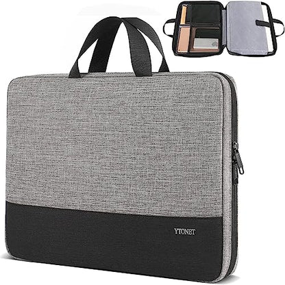 Ytonet Laptop Sleeve Case 16 Inch, Slim Laptop Cover with Handle | Protective Computer Carrying Case Compatible with MacBook Pro HP Dell Lenovo Asus Notebooks,TSA Laptop case, Grey - color: Light Gray, size: 16 inch