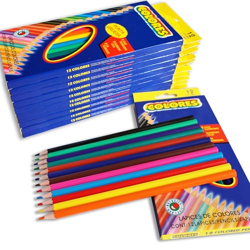 120 Count Colored Pencils, 10 Packs Color Pencils Bulk with 12 Colors, Color Drawing Pencils for Adults, Bulk School Supplies, Back to School Art Supplies, Classroom Prizes, Stocking Stuffers