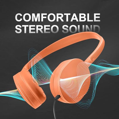 Kanayu 30 Pack Wired Headphones, Adjustable On Ear Headphones, Kids Headphones with Stereo, Children Headphones Earbuds for Kids, Boys, Girls, Schools, Laptop, Travel, Plane, Tablet (Multicolors) - color: Multicolors