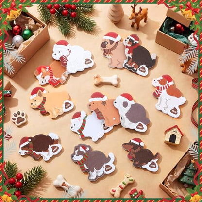 Yinder 24 Pads Christmas Cute Sticky Notes Fun Kawaii Dog Poop Sticky Notes Pads Bulk Cartoon Memo Self Adhesive Gift for Valentines Veterinary Office School Tab Party Supplies - style: Dog Poop