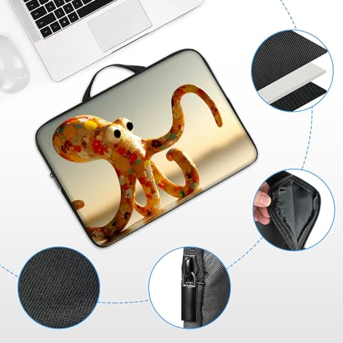 11.6 12 12.2 12.3 inch Laptop Sleeve with Handle, Art Octopus Water‑Resistant Tabet Carrying Case for MacBook Air 12/Chromebook/HP/Dell/Lenovo/Asus/Acer - color: Art Octopus, size: 11-12.3 inch Devices