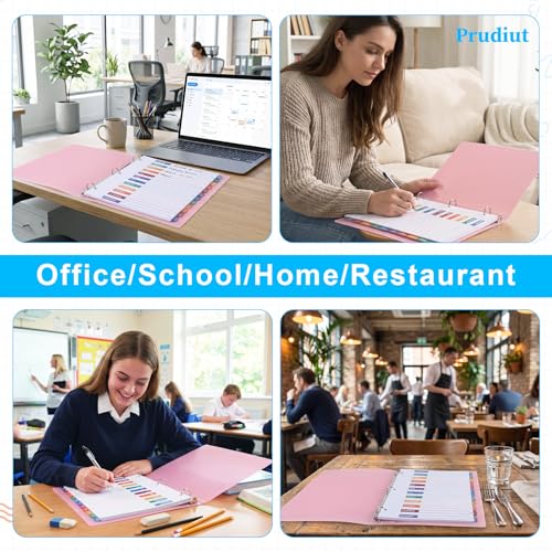 3 Sets 12 Tab Monthly Dividers for 3 Ring Binder Notebook, 8.5 x 11 Inch | White Paper and Multicolor Preprinted Month Tabs for Organizing Documents at Office, School, Home