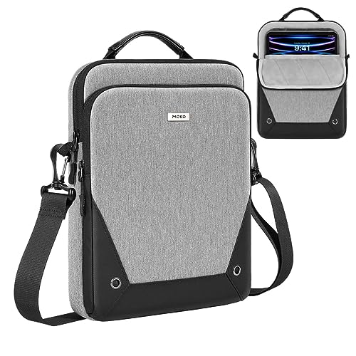 MoKo 9-11 Inch Tablet Sleeve Bag 360° Protetive Carrying Case Compatible with iPad 10th 10.9, iPad Air 5/4th 10.9, iPad 9/8th 10.2, iPad Pro 11, Tab S8/S9 11, with Handle and Shoulder Strap, Gray - color: Gray