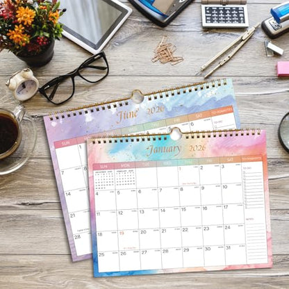 Lbylyhxc 2026 Calendar - Includes January 2026 to June 2027-18 Monthly Wall Calendar 2026, 11 x 8.5 Inches.Thick Paper with Julian Dates and Block for New Year and Christmas Presents (Wall Calendar 2026-2027 Colorful) - color: Wall Calendar 2026-2027 Colo