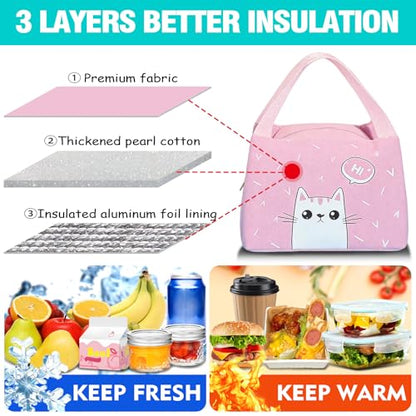 Lunch Bags Tote Cooler Bag Insulated Reusable Lunch Tote Bags Cartoon Portable Lunch Box Bag for Work Office Picnic Beach (Panda) - color: Panda