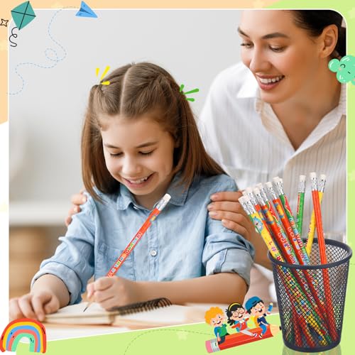 Tenceur Fourth Grade Pencils, 48 Pcs 4th Graders Pencils with Erasers, 3 Motivational Designs, Welcome to Fourth Grade Student Gifts from Teacher, Classroom Rewards Back to School Supplies - color: 4th Graders