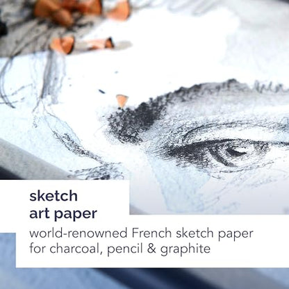 Canson Artist Series Sketch Book, Hardbound, 5.5x8.5 inches, 108 Sheets - Lay Flat Art Notebook - size: 5.5"X8.5"