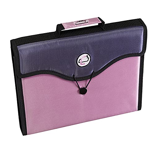 Case-it 13-Pocket Expanding File with Handle and Shoulder Strap, EFF-30 Pink - color: Pink, size: 1 Pack