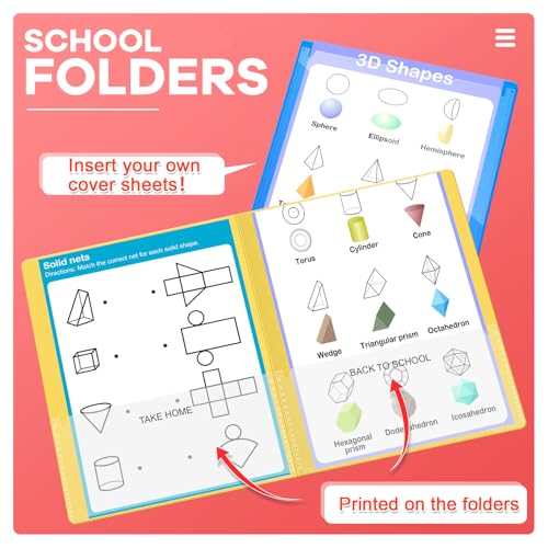 Henoyso 24 Pcs Folders with Pocket School to Home Folder Heavy Duty 2 Pocket Homework Folders with Clear Front Pockets for School Students Parent Teacher Communication (Red,Yellow,Blue,Green) - color: Red, Yellow, Blue, Green