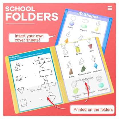 Henoyso 24 Pcs Folders with Pocket School to Home Folder Heavy Duty 2 Pocket Homework Folders with Clear Front Pockets for School Students Parent Teacher Communication (Red,Yellow,Blue,Green) - color: Red, Yellow, Blue, Green