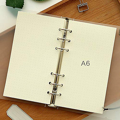 A6 Planner Refill Paper,3.58-x-6.77",100gsm Paper, 80 Sheets(160 Pages),Dot/Line/Grid/Blank Designs Included, for 6 Holes Filofax, 6 Holes Binders(Harphia,SCB-816-A6) - color: 80 Sheet, size: A6