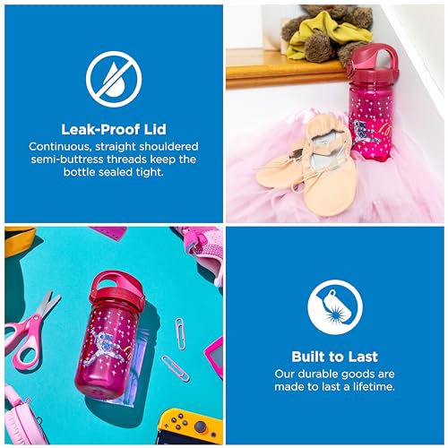 Nalgene Kids' 12 oz On The Fly Lock-Top Water Bottle, Pink Panda - color: Pink Panda, size: 12 Ounces