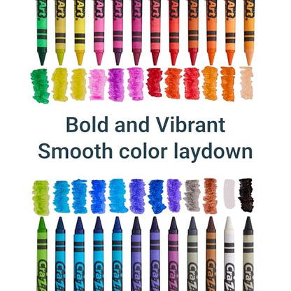Cra-Z-Art Crayons, Bulk Pack, 24 Count, 24 Packs of Crayons, Bulk School Supplies for Classroom, Back to School Essentials - size: 24 Count (Pack of 24)