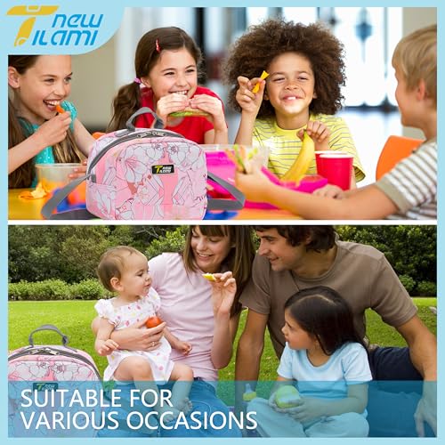 NEW TILAMI Kids Lunch Bag Double Insulated for tilami Rolling Backpack Girls Boys forTravel School Picnic, Romantic Flowers - color: Romantic Flowers