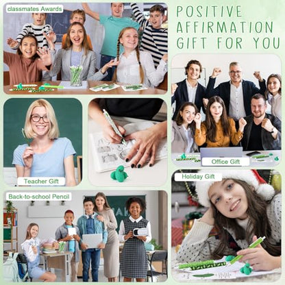 AmazingSpark 30 Sets Back to School Pencils Inspirational Pickle Pencil Gifts Bulk 6 Styles 0.7 mm Mechanical Pencils with Erasers Positive Cards for for School Student Teacher Nurse Staff - style: Pickle