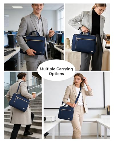 Laptop Case Bag Women Men Computer Sleeve Compatible with MacBook/Dell/HP/Acer/ASUS/LG, Waterproof Shoulder Carrying Briefcase, Blue, 15.6-16 Inch - color: Blue, size: 15.6 inch