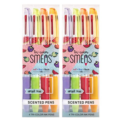 Tri-Color Smens (2 Pack)- Scented Pens, 4 Count - color: Tri-Color (2 Pack of 4 Count)