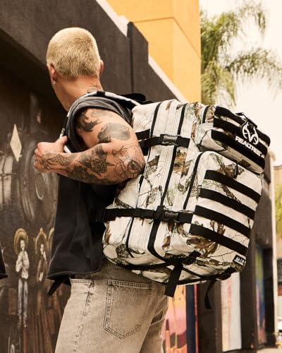 WOLFpak 45L Athletic Gym Backpack - Durable 1000D Waterproof Oxford Material with MOLLE Webbing, Laptop Pocket - color: Realtree Apx Snow