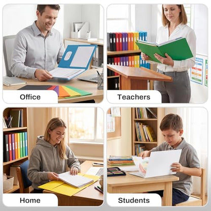 SUNEE Folders with Pockets (25 Pack, White), 2 Pocket Folders Fit Letter Size Paper, Paper File Folder for School Office Home Bussiness - color: White, style: 25-Pack