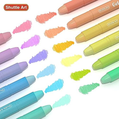 Shuttle Art Bible Highlighters and Pens No Bleed, 12 Pastel Colors Gel Highlighters No Bleed Through, Bible Journaling Supplies, Great for Journaling Highlighting and Studying - color: 12 Pastel Colors