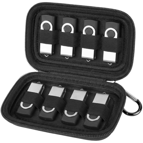 USB Flash Drive Case, SD Card Holder Compatible with Thumb Drive, Memory Cards, SDXC SDHC Storage Bag, Electronic Accessories Organizer for SanDisk for Samsung for Inland (Full Black) - color: Full Black
