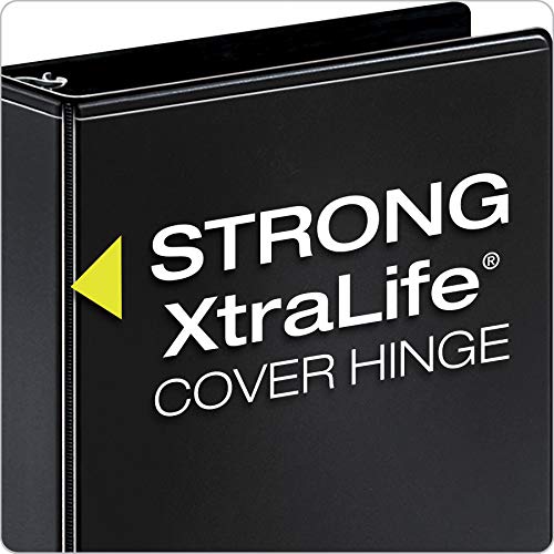 Cardinal by TOPS Products Economy Value ClearVue 2-Inch Slant-D Ring Binders, 540 Sheet Capacity, Black, Case of 6 Binders (90760) - color: Black, size: 2 Inch