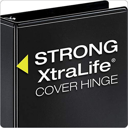 Cardinal by TOPS Products Economy Value ClearVue 2-Inch Slant-D Ring Binders, 540 Sheet Capacity, Black, Case of 6 Binders (90760) - color: Black, size: 2 Inch