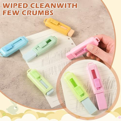 24 Pcs Cute Retractable Eraser for Pencils Cute School Supplies Kawaii Erasers for Kids Fun Cartoon Erasers Back to School Supplies Kid Party Favors Gift (Style 2) - color: Style 2