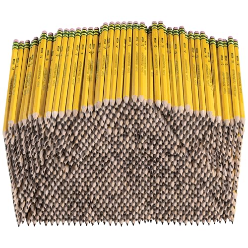 Ticonderoga Wood-Cased Pencils, Pre-Sharpened, 1000/Box, 1 Box | 2 HB Soft, Yellow, X13100 - size: 1 Count (Pack of 1000)