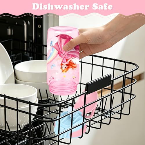 Kids Water Bottle with Straw BPA Free Kids Plastic Bottle for School Travel - color: Princess Castle, size: 18.6 Ounces
