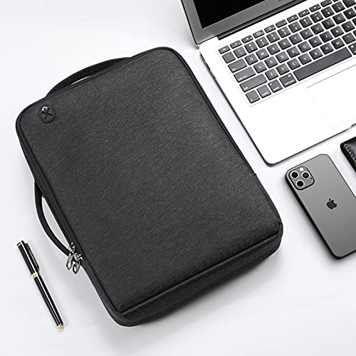 FINPAC 15.6-inch Laptop Shoulder Bag, Protective Computer Carrying Case Compatible with 16.2" MacBook Pro M5/M4/M3/M2/M1, 15-16" MacBook Air/Pro, Surface Laptop/Book, 15.6" HP/Dell/Acer/Samsung, Black - size: 15.6-inch