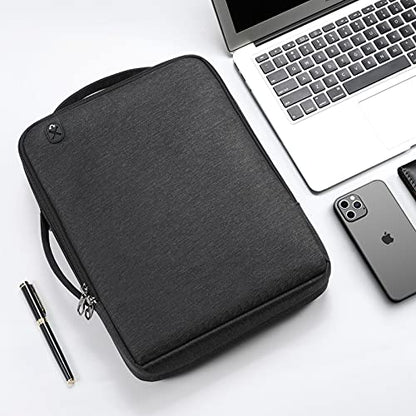 FINPAC 15.6-inch Laptop Shoulder Bag, Protective Computer Carrying Case Compatible with 16.2" MacBook Pro M5/M4/M3/M2/M1, 15-16" MacBook Air/Pro, Surface Laptop/Book, 15.6" HP/Dell/Acer/Samsung, Black - size: 15.6-inch