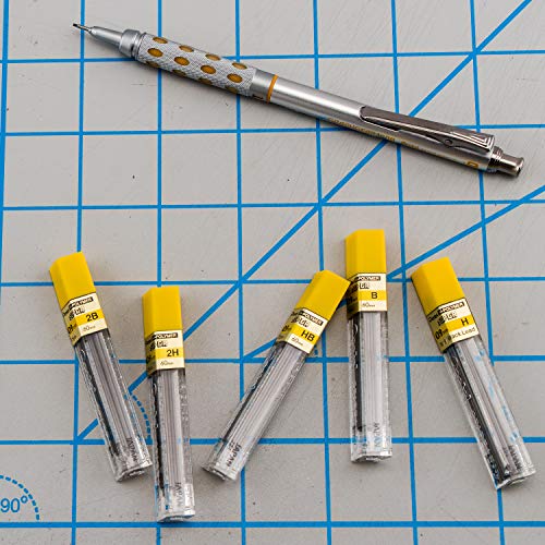 Pentel Super Hi-Polymer Lead Refill, 0.9mm Thick, 2H, 180 Pieces of Lead (50-9-2H) - style: 2H Lead