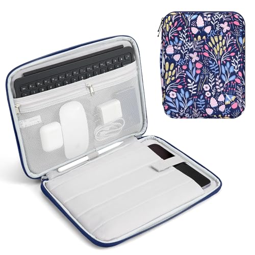 TiMOVO 9-11" Tablet Sleeve for iPad A16 & Galaxy Tab, Colorful Flower | Protective Bag with Pockets, Fits iPad 10.9"/10.2" Air 11" 5th/4th Gen, Galaxy Tab A9+/A11+ 11" - color: Colorful Flower, size: 9-11 Inch