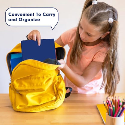Plastic 2 Pocket Folders with Prongs, 30 Pack, Heavyweight, Letter Size Poly Folders with 3 Metal Prongs Fastener Clips (Blue) - color: Blue