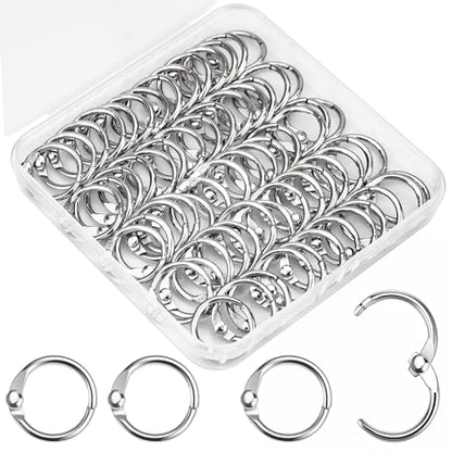 OWLKELA 80 Pcs Binder Rings 0.5 Inch, Loose Leaf Metal Book Rings, Flash Card Rings, Index Card Rings, Clip Rings, Nickel Plated Steel, Key Rings, Silver - color: Silver, size: 0.5 inch 80 Pcs