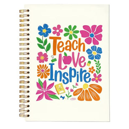 Boho Floral Teacher Notebook, Teacher Appreciation Gifts Journal For Women, Motivational Floral Teach Love Inspire Notebooks, 5.5x8.3 Inch - color: Boho